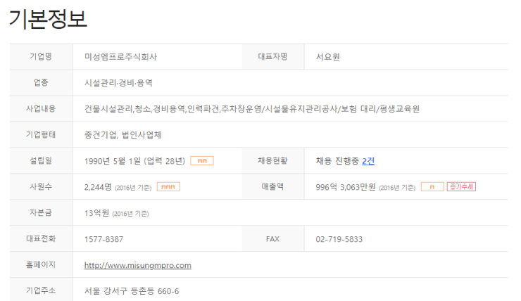 미성엠프로주식회사 이미지