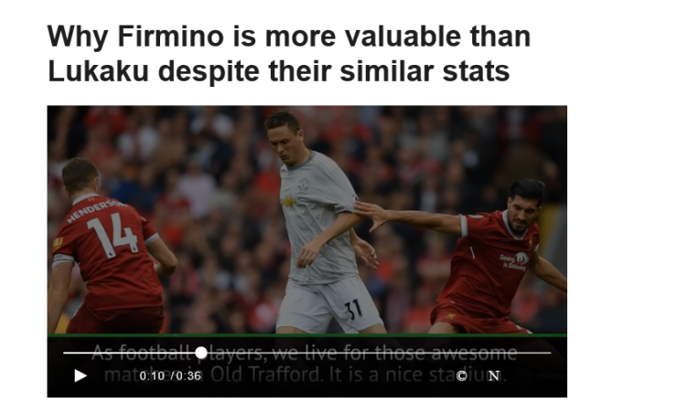 [ESPN]유사한 스텟에도 불구하고 왜 피르미누가 루카쿠보다 더 가치있는 선수인가?