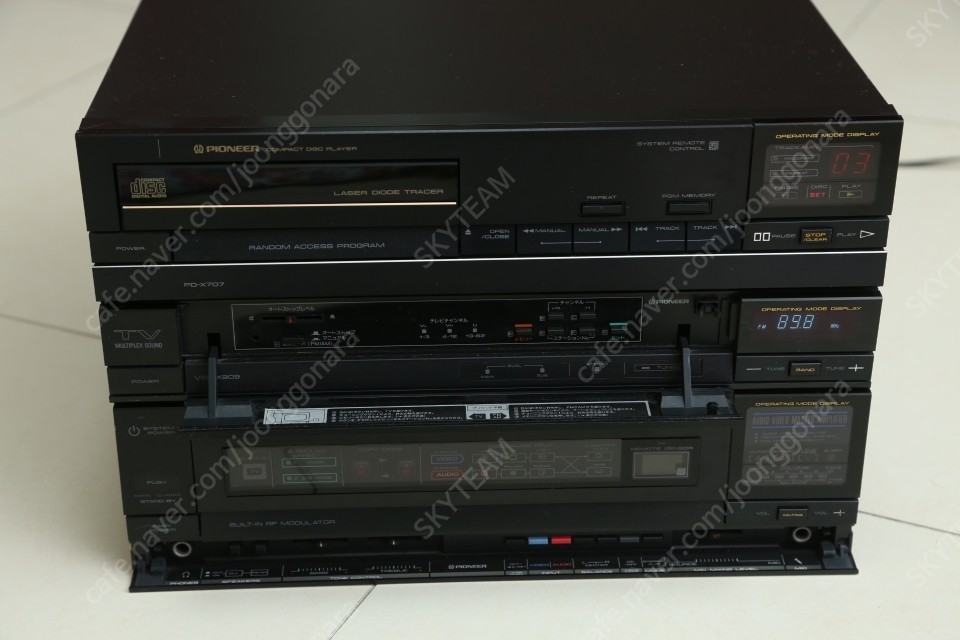 파이오니아 AV 콤퍼넌트 앰프 튜너 CDP 세트 VSA-X707 PD-X707
