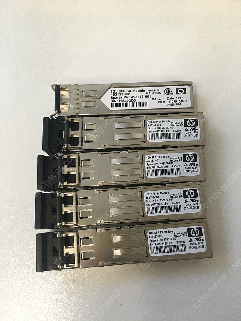 1gb sfp sx module hp 광모듈 총 5개 6만원(개당 12,000원) 판매 합니다.