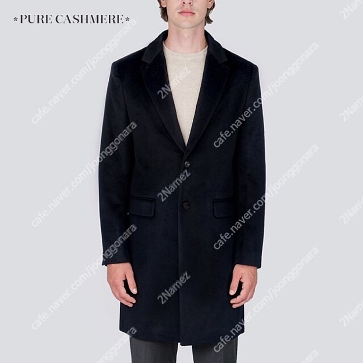 퓨어캐시미어 / pure cashmere 테일러드 코트 네이비 그레이 캐시미어코트 30% Men Cashmere Tailored Coat_Navy / gray