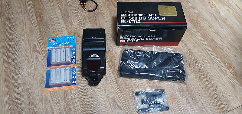 시그마 ( SIGMA ) EF-500 DG SUPER EO-ETTL2 팝니다 eneloop AA 건전지 포함-8만-