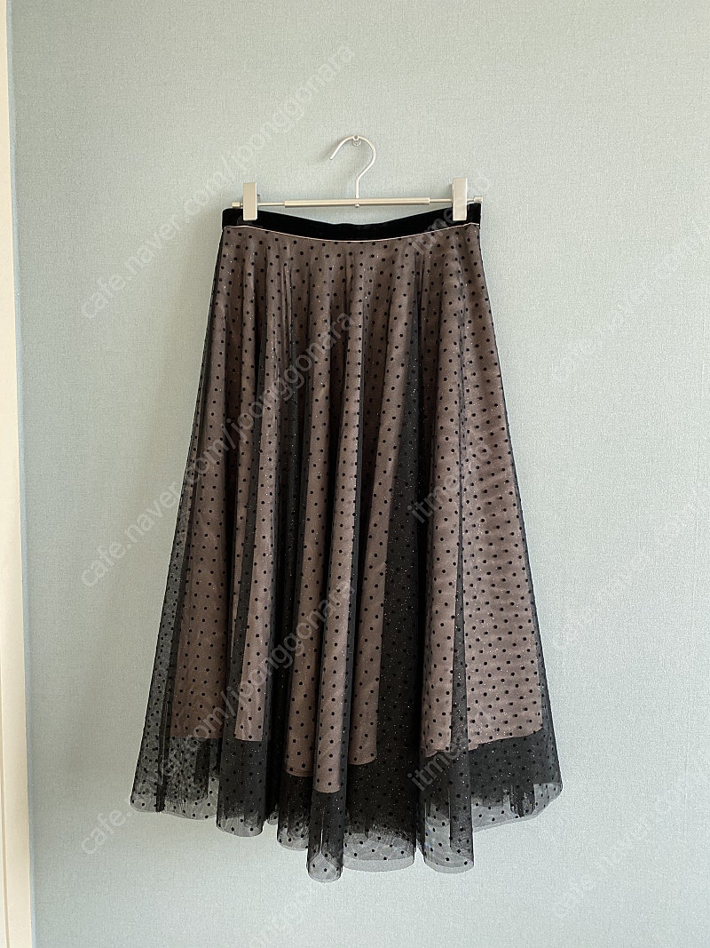 블랑쇼 블랙 툴스커트 blanchot dot black tulle skirt (s)사이즈 (가격내림)