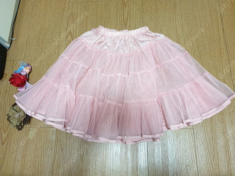 드레스 속치마 패티코트 미디(핑크)