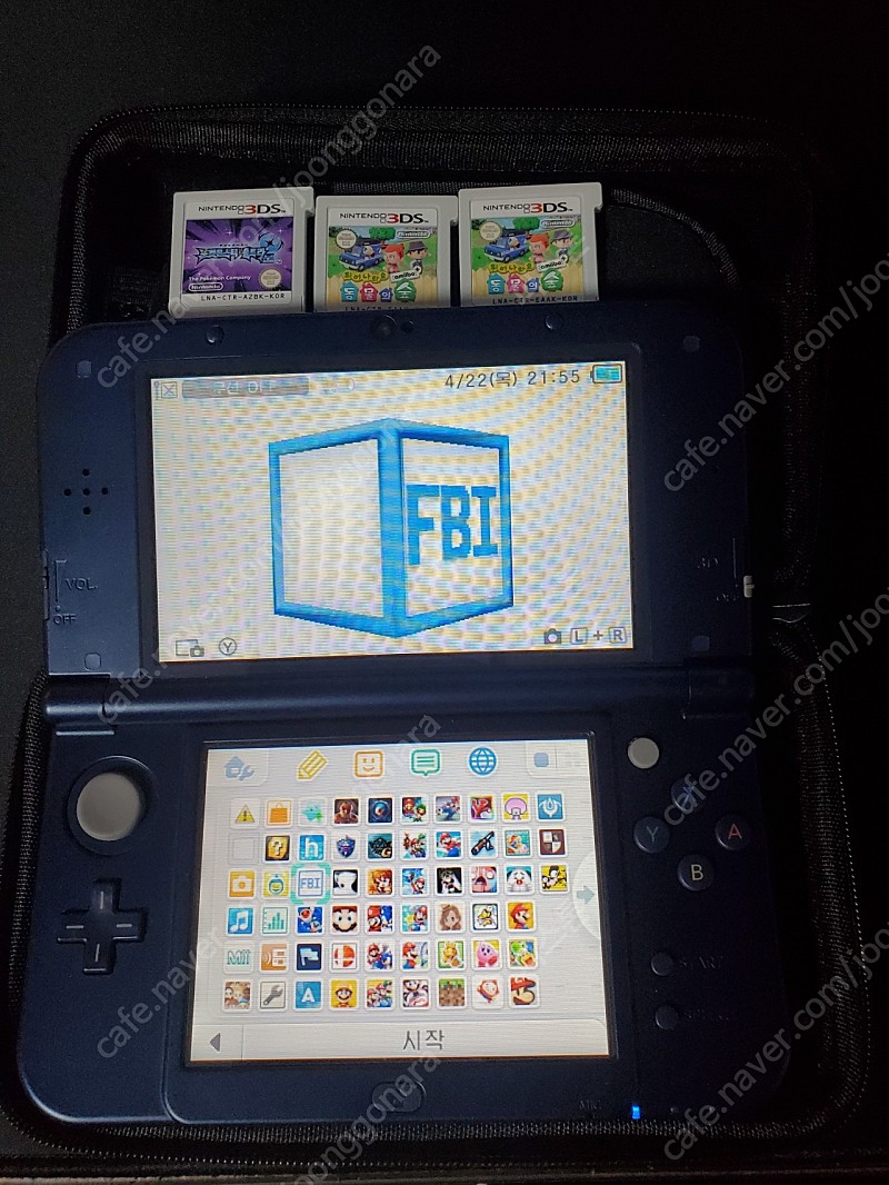뉴 닌텐도 3DS XL +충전기 +칩 3개 +이동파우치 풀세트+게임40개