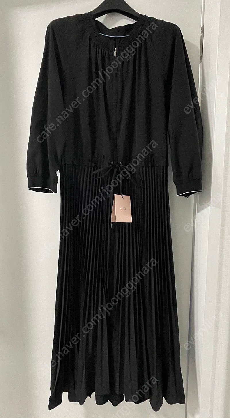 SJSJ 플리츠 집업 드레스 블랙 55 (새상품)