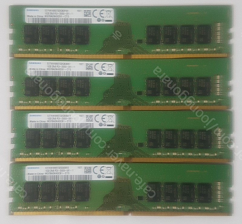 삼성전자 DDR4 16G PC4-21300 (정품)-P (2666MHz) 4개