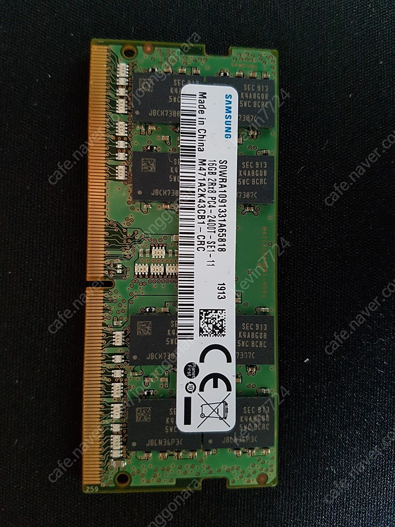 노트북용 삼성 DDR4-19200 2400T 16G 6만에 팝니다.