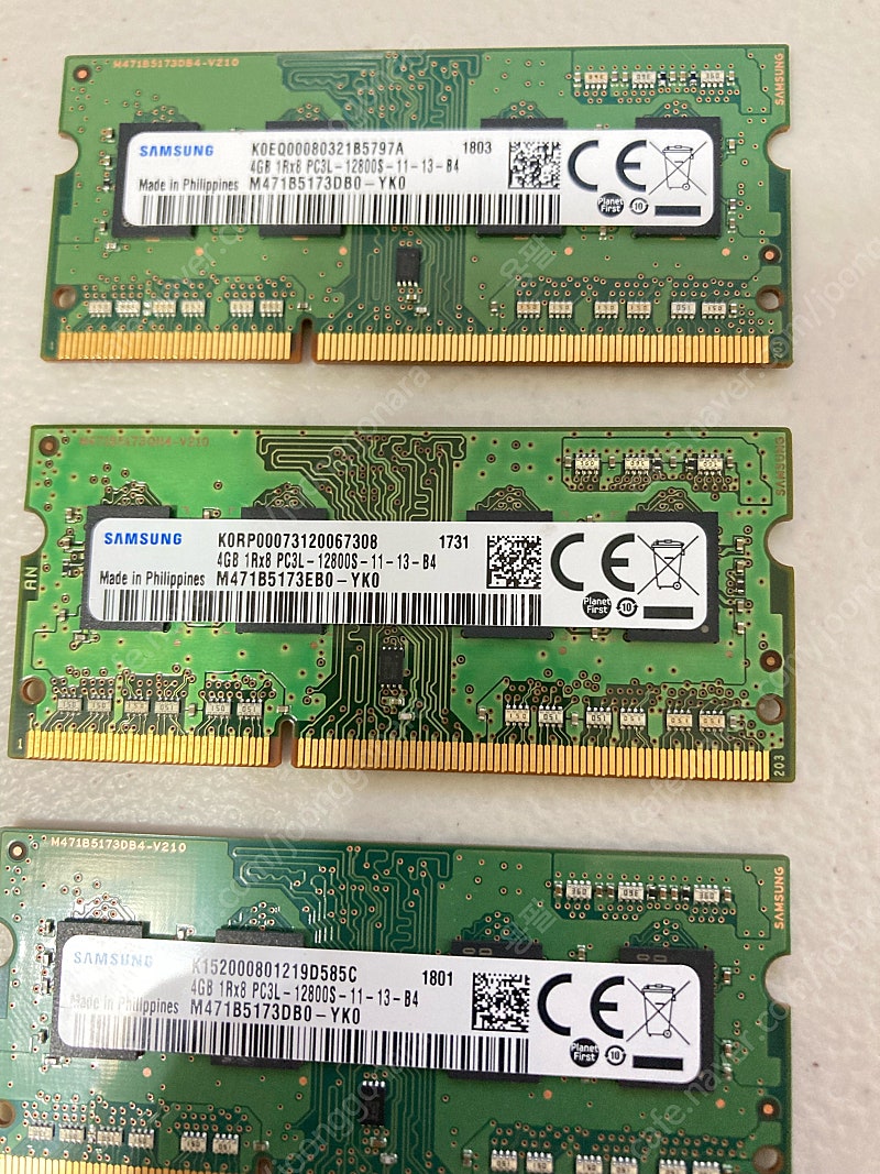 삼성 노트북용 DDR3 4GB PC3L-12800S 팝니다