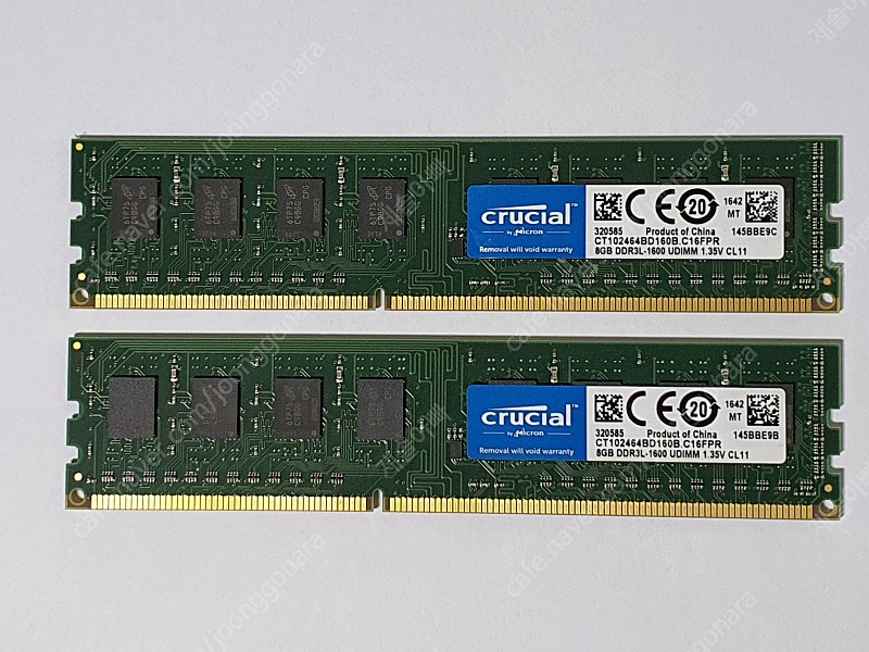 Crucial DDR3L-1600 8G x 2개