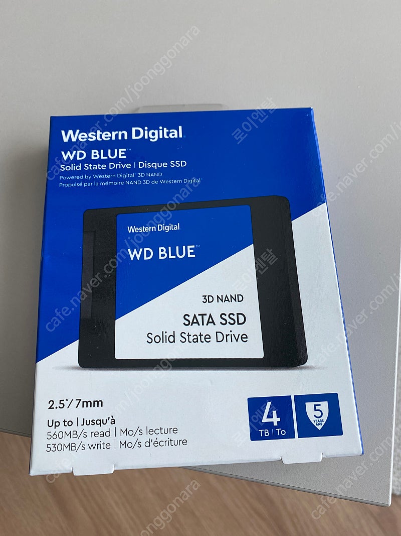 Wd blue ssd 4tb 미개봉 신품 팝니다