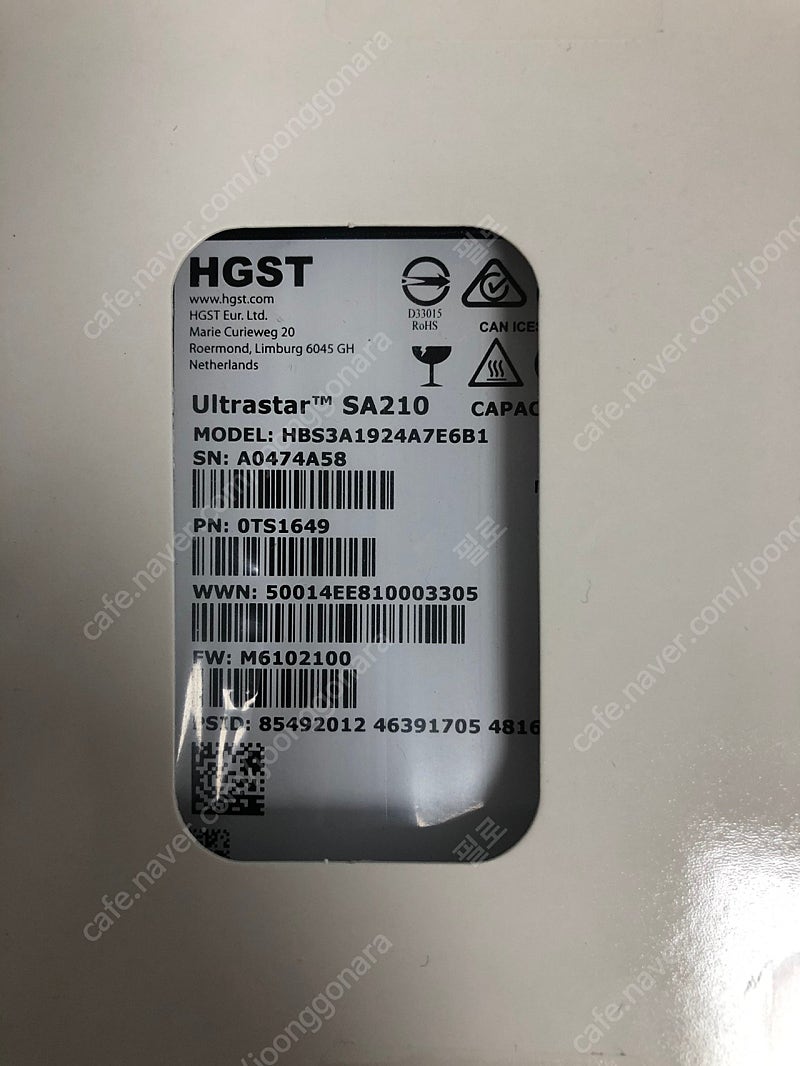 Ultrastar SA210 SATA SSD 판매합니다.