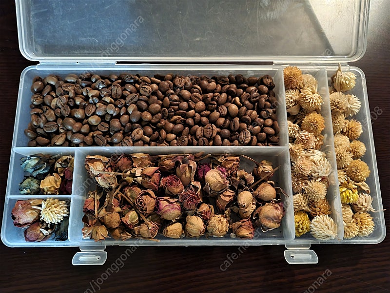 [캔들] 프리저브드+드라이플라워,커피콩 / 캔들,포장 재료