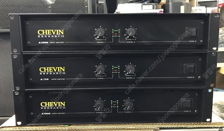 (영국제) CHEVIN 파워앰프 A750 (600W x 2) / A1000 (900W x 2) , (미제) ﻿CARVER 파워앰프 ZR1600 (600W x 2) 팝니다.