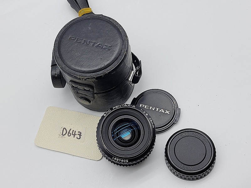 펜탁스 SMC PENTAX-A 28mm f2.8 + 케이스 (수동렌즈 단렌즈 광각렌즈) D644