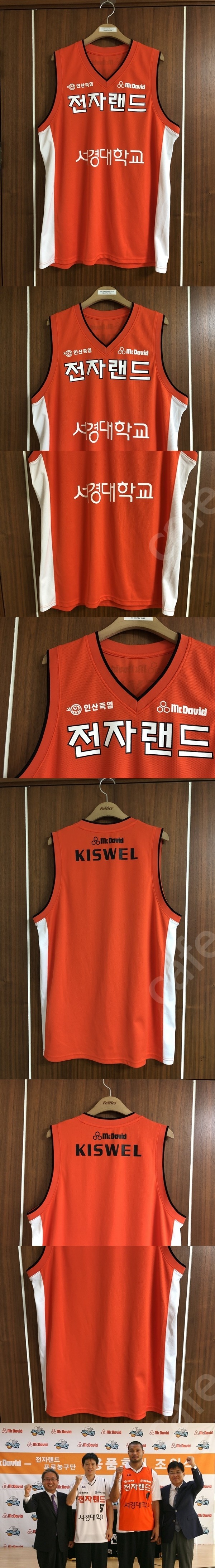KBL 맥데이비드(비바스포츠) 인천전자랜드 엘리펀츠 유니폼/져지 XL/모자