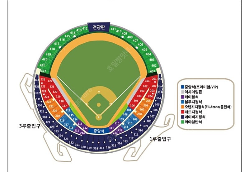 6/6일 두산 vs ssg 3루 블루 115블럭 2연석 양도 가능하신분!