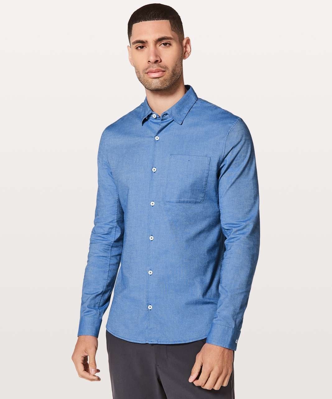 [정품] 룰루레몬 Lululemon 남자 올타운 블루 셔츠 봄/여름 110 / XL 사이즈 *새제품