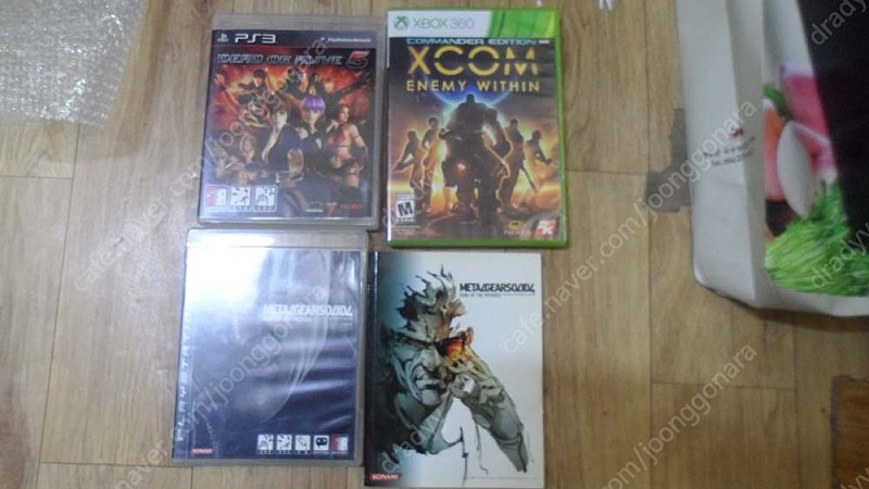 xbox360 게임 xcom , ps3 데드 오어 얼라이브 5 정발판, 메탈기어솔리드4 일본어판 정발판, 대사집 일괄판매합니다.