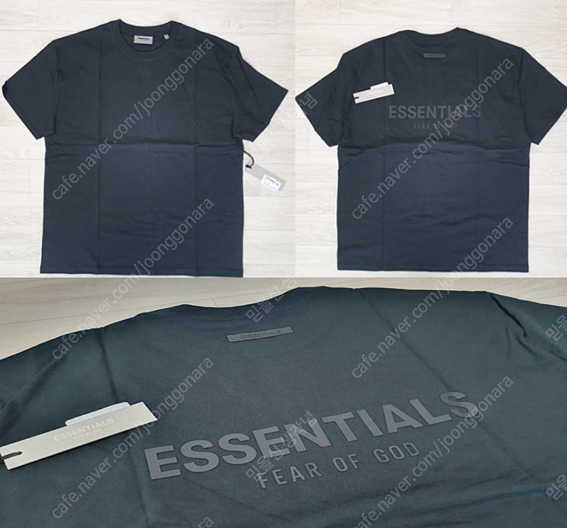 에센셜 반팔 티셔츠 판매(블랙/M사이즈)
