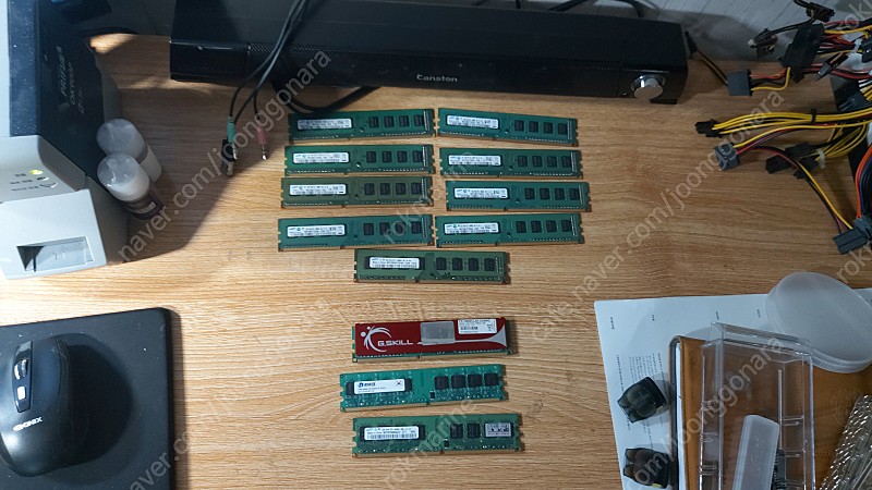 데스크탑메모리 ddr3-10600 2g 9개 판매 및 구형 메모리 ddr2, 사운드바는 무료나눔요