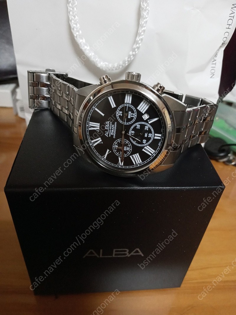 삼정 알바 크로노그라프 남성 손목시계 AT3037X1 삼정시계 정품