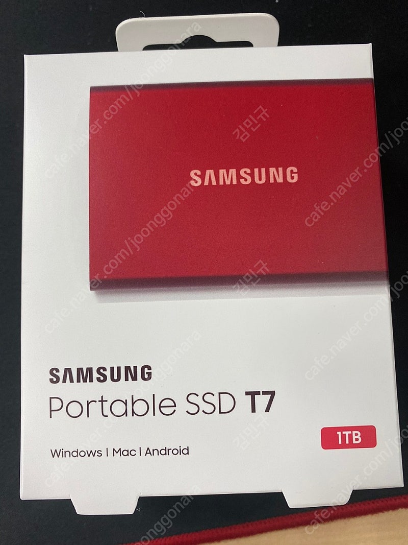삼성 Portable SSD T7 1TB RED색상(파우치 포함)