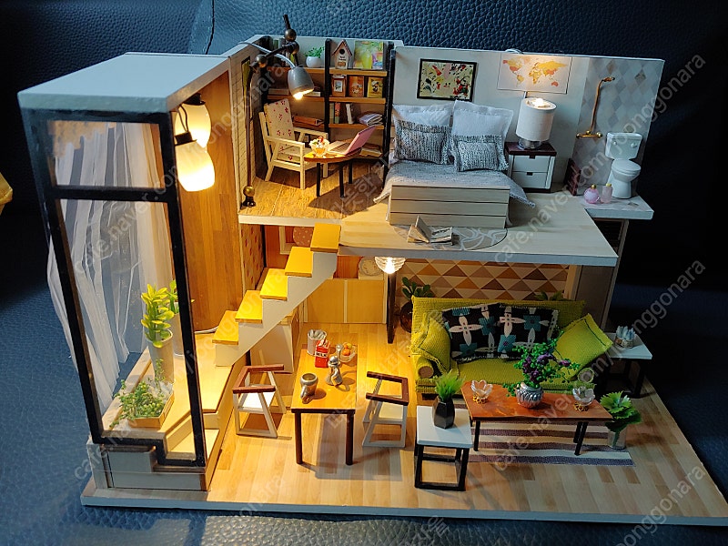 모던풍 diy 미니어쳐 하우스 완성품 판매합니다