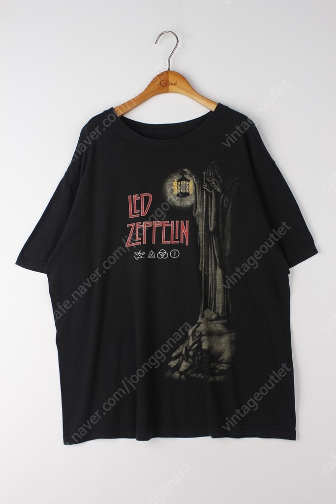 LED ZEPPELIN 레드 제플린 빈티지 프린팅 하프 락 티셔츠 MAN_XL