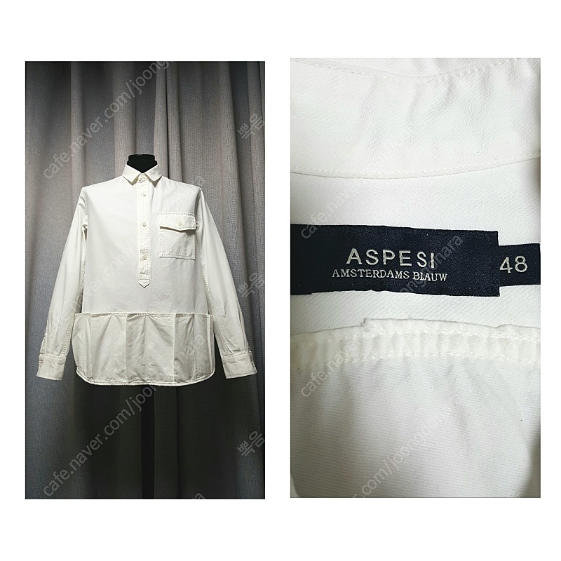 (정품) 아스페시 헌팅 셔츠 / 단톤 더블탭스 / 48 95~97 / 여성분이 살짝 오버핏으로 입으셔도 예뻐요