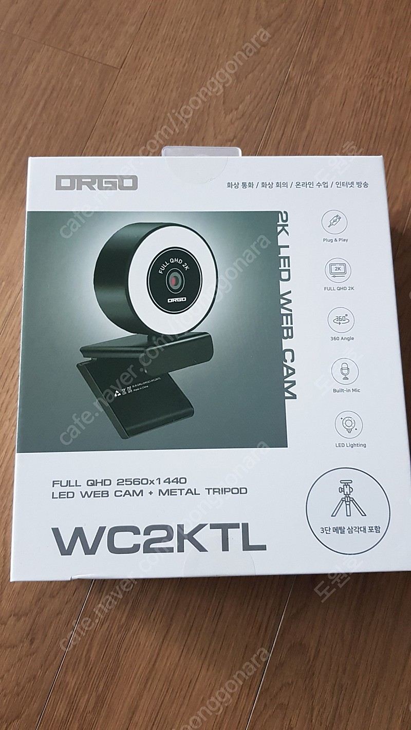 디알고 WC2KTL QHD 2K LED 화상카메라 웹캠 미개봉 4만5천(택배4만8천)에 팝니다