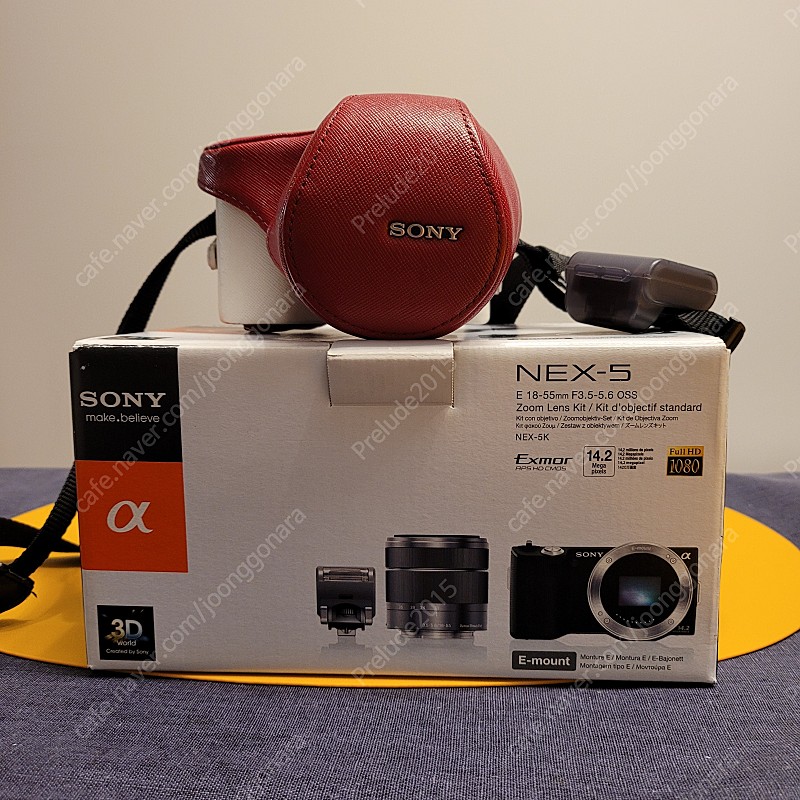 소니 NEX-5, 18-55 번들셋 정품 박스풀셋입니다. 정품 별도 가죽케이스및 호환배터리 충전기포함 - 판매가 15만원
