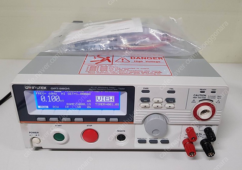 GWinstek GPT-9804 AC DC 내전압시험 절연저항 접지도통