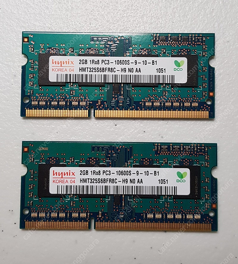 노트북 메모리 Hynix 2GB 1Rx8 PC3-10600S