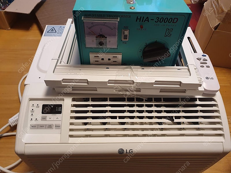 LG 창문형 에어컨 LW6017R + 변압기 판매합니다--3