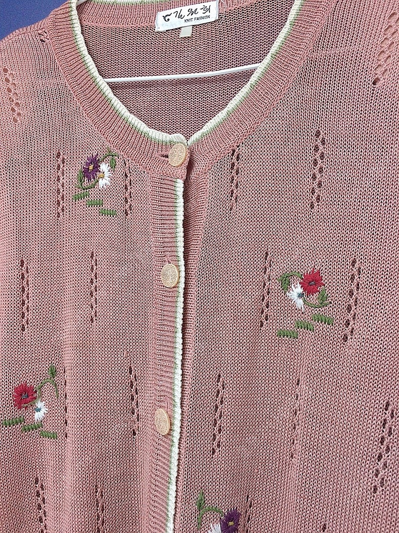빈티지 자수 니트 가디건 김원희 컬렉션 디자이너 브랜드--5