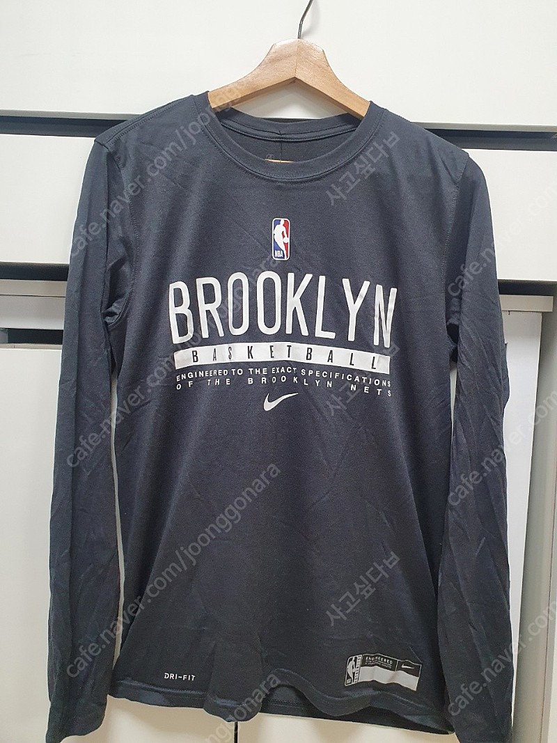 [S]나이키 NBA 슈팅져지 블루클린 네츠 롱슬리브 티셔츠, 나이키 프로 드라이 핏