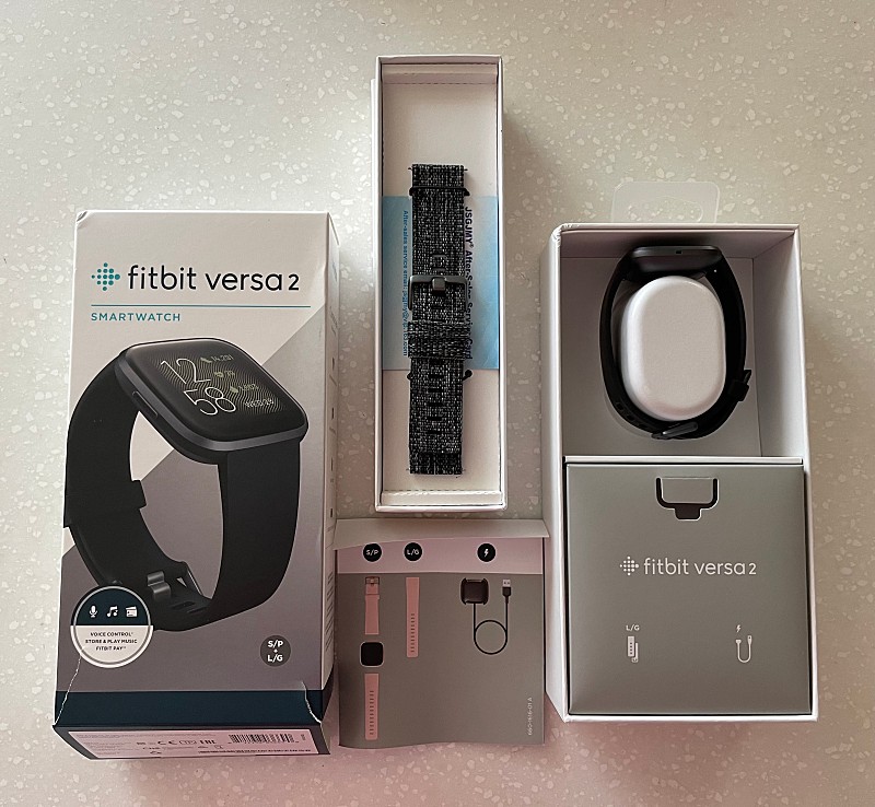 핏빗 버사2 스마트워치 Fitbit Versa2 Smart Watch 블랙 +미사용 시계줄