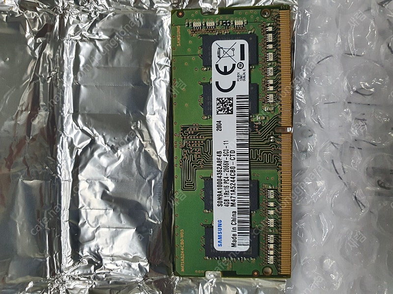 노트북 램 4g ddr4 삼성 팝니다.