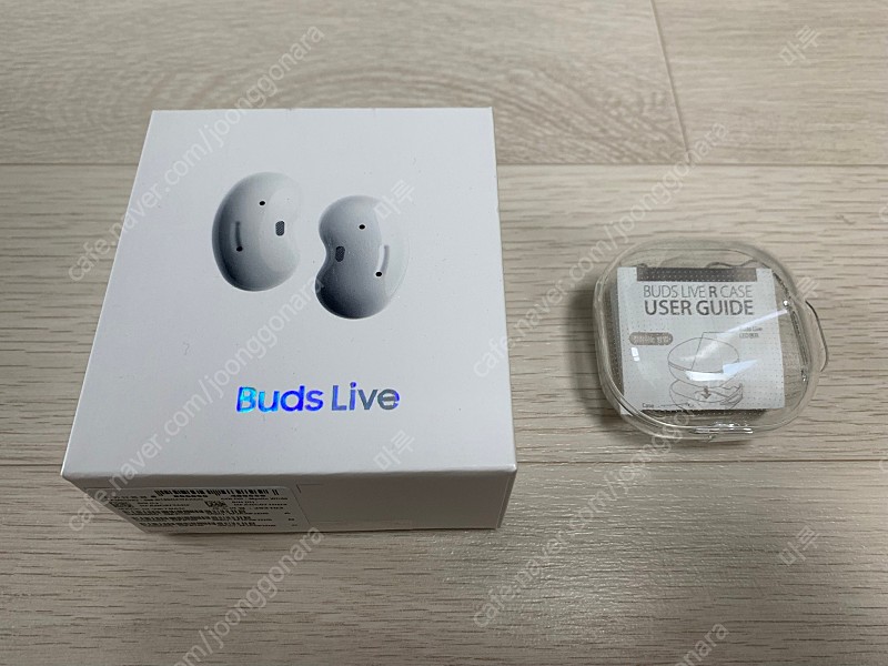갤럭시 버즈 라이브 Buds Live 화이트 노이즈캔슬링 이어폰 + 삼성 정품 투명 케이스