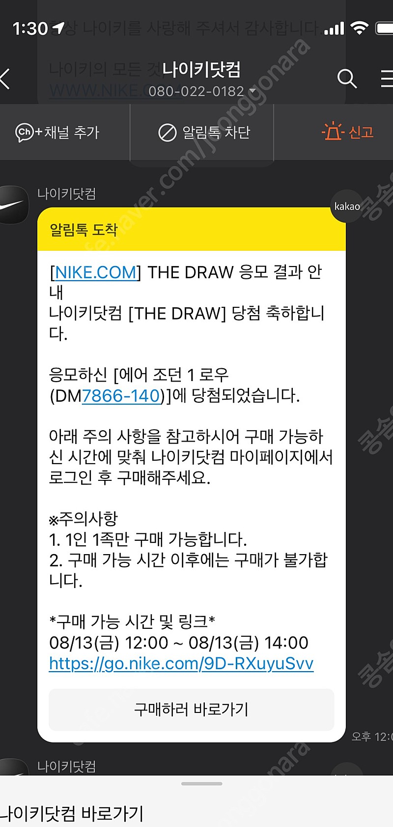 DM7866-140 에어조던 1로 245 공홈 당첨 판매