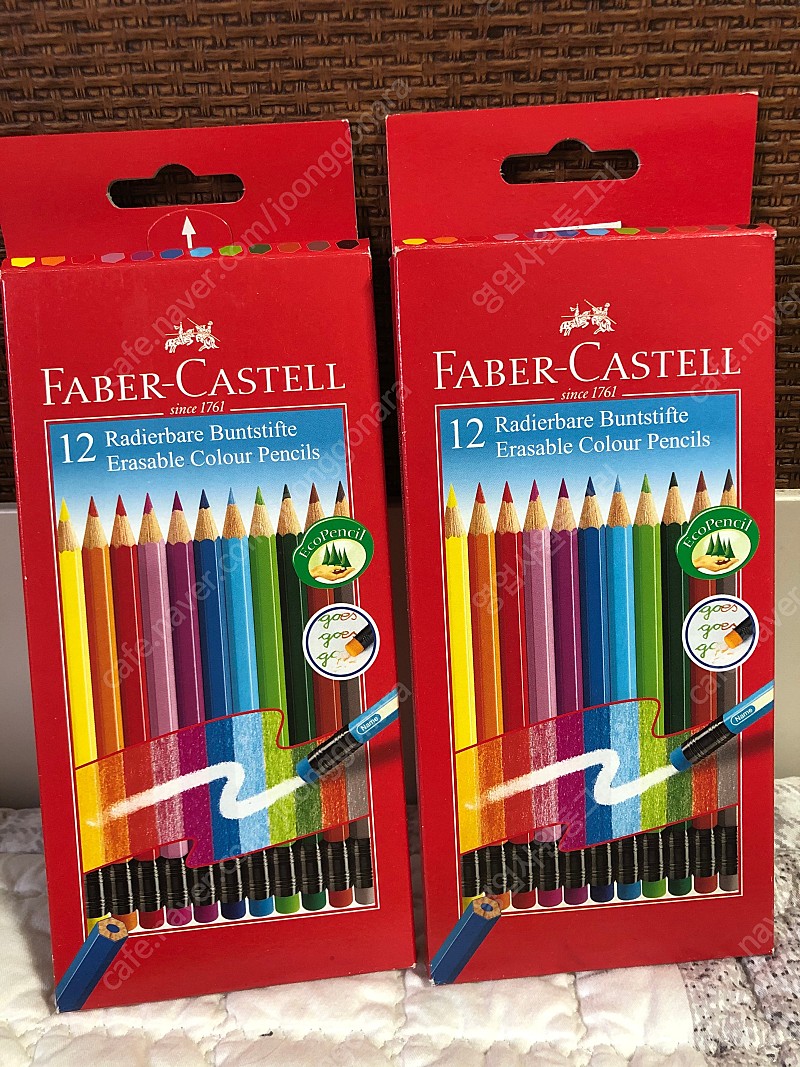 [새제품] 파버카스텔 erasble colour pencils (해외직구만 가능) 지워지는 색연필