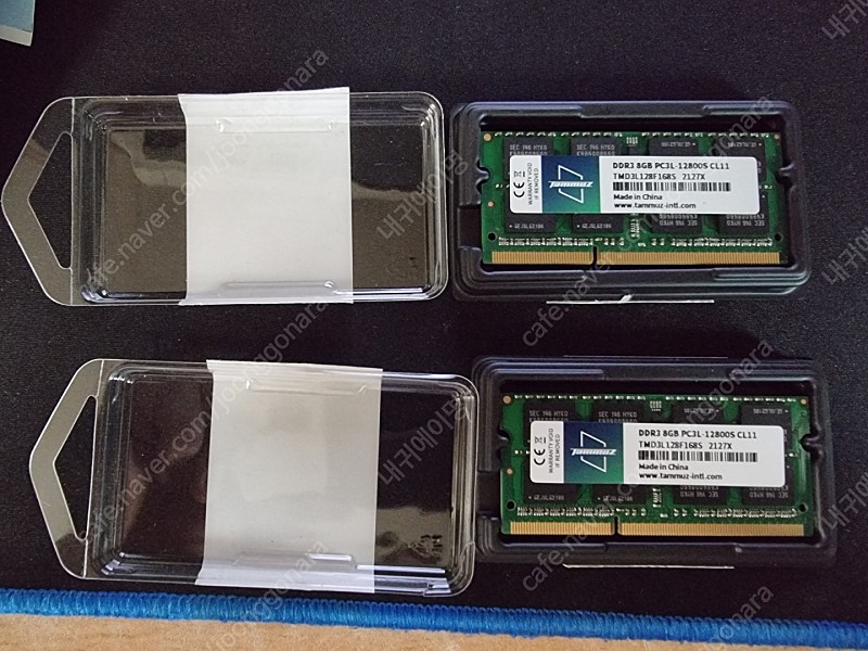 개봉만 한 새것 노트북용 타뮤즈 DDR3 8GB PC3-12800S CL 11 램 2개 판매합니다.
