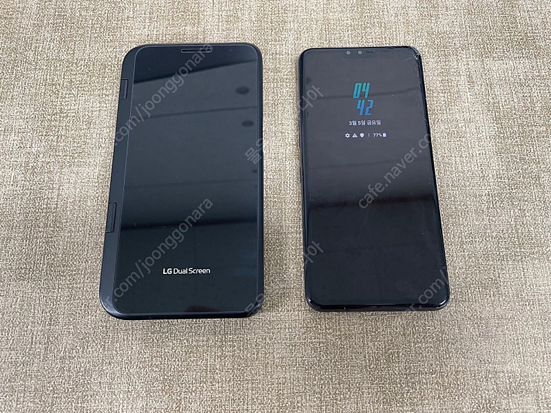 LG V50 128G 블랙 액정파손 듀얼스크린포함 8만원