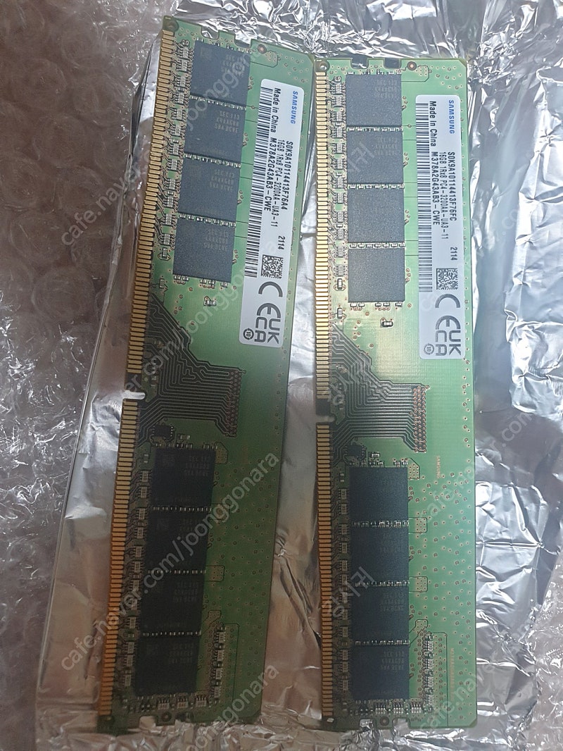 ddr4 16g 3200 삼성 램 2개