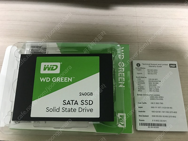 WD Green 240gb SSD카드 판매합니다.