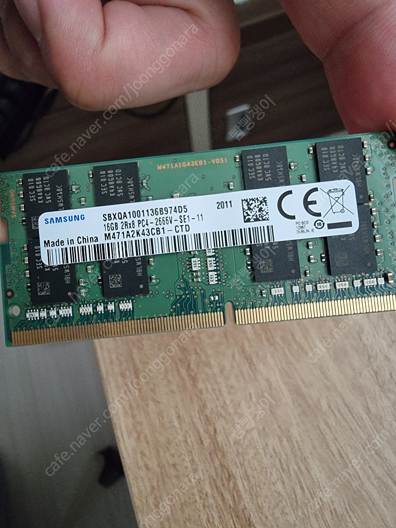 노트북용 ddr-4 2666 16g램 판매합니다