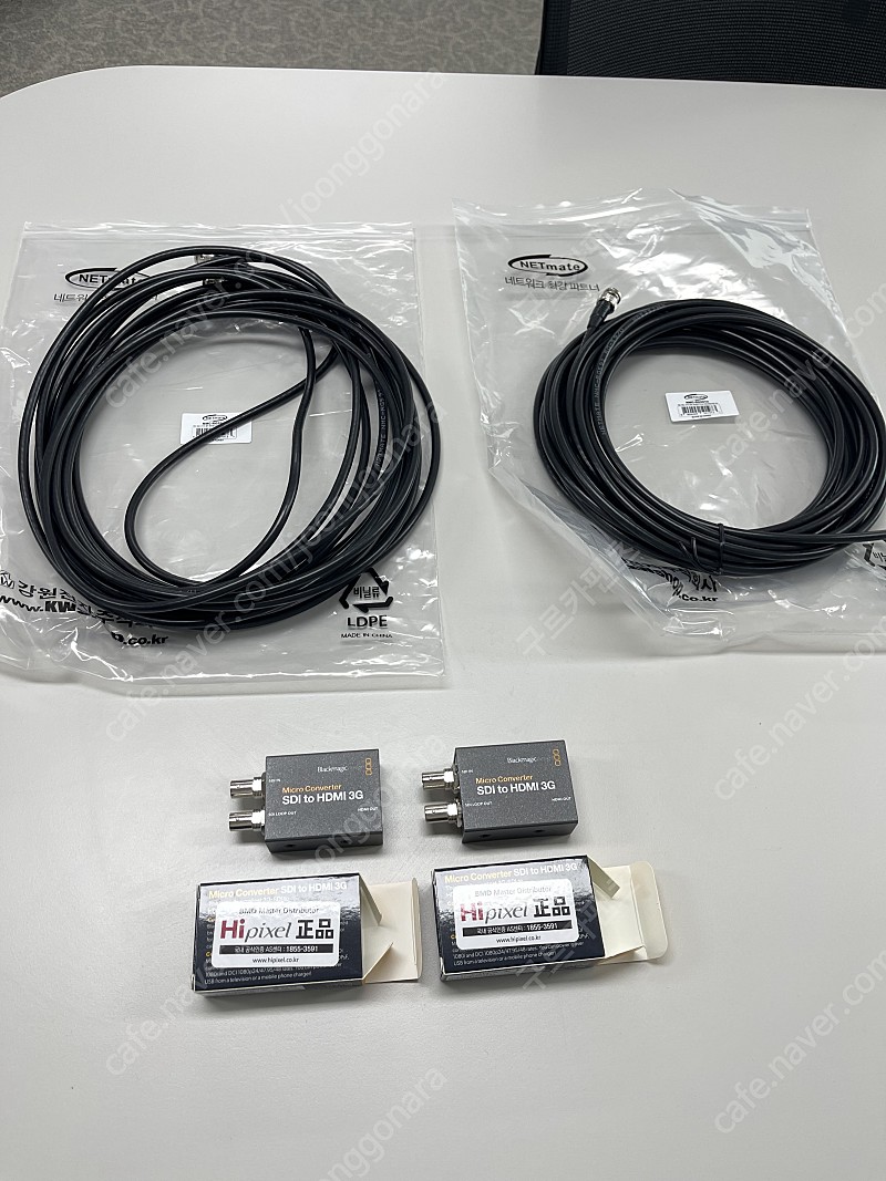 블랙매직 Micro Converter HDMI to SDI 컨버터 / 강원전자 RG-58 TNC 고주파 동축케이블 10M