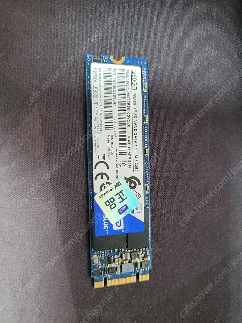 WD Blue sata M.2 SSD 250g