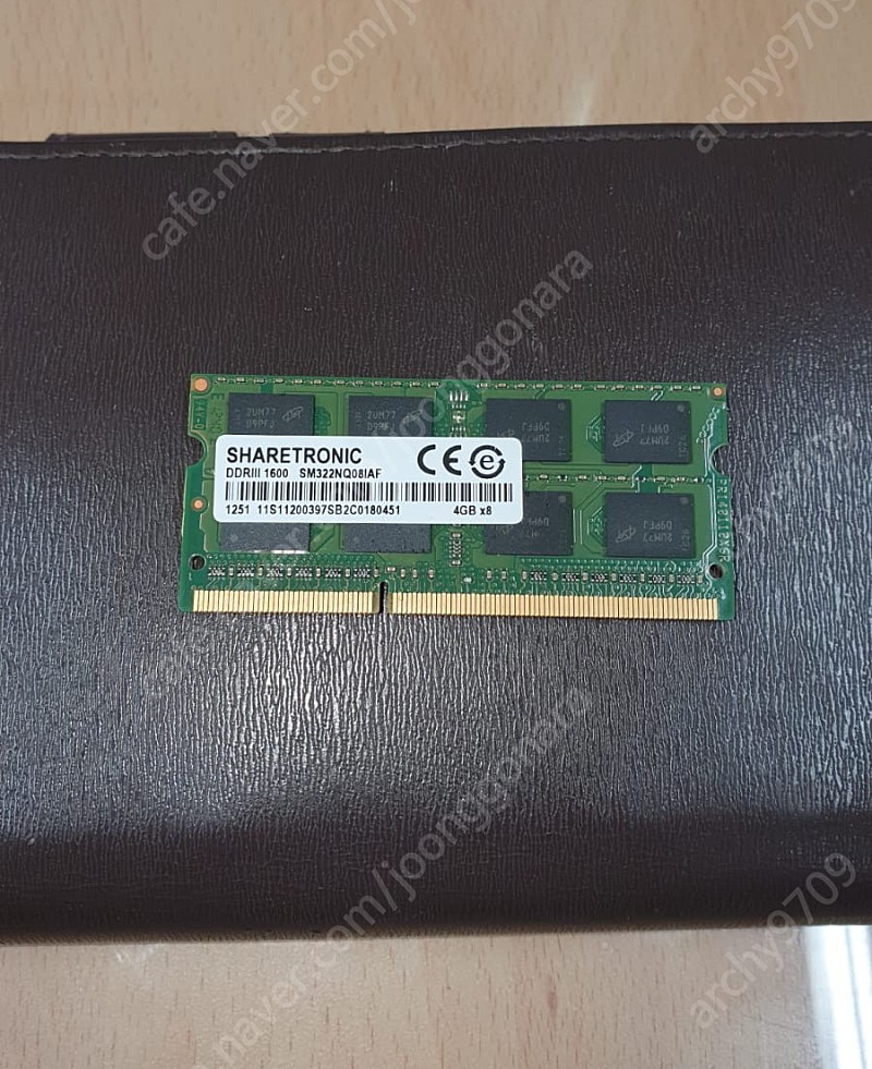 노트북램 DDR3L PC12800 4G 저전력1.35V 팝니다 [택포 1.5만]